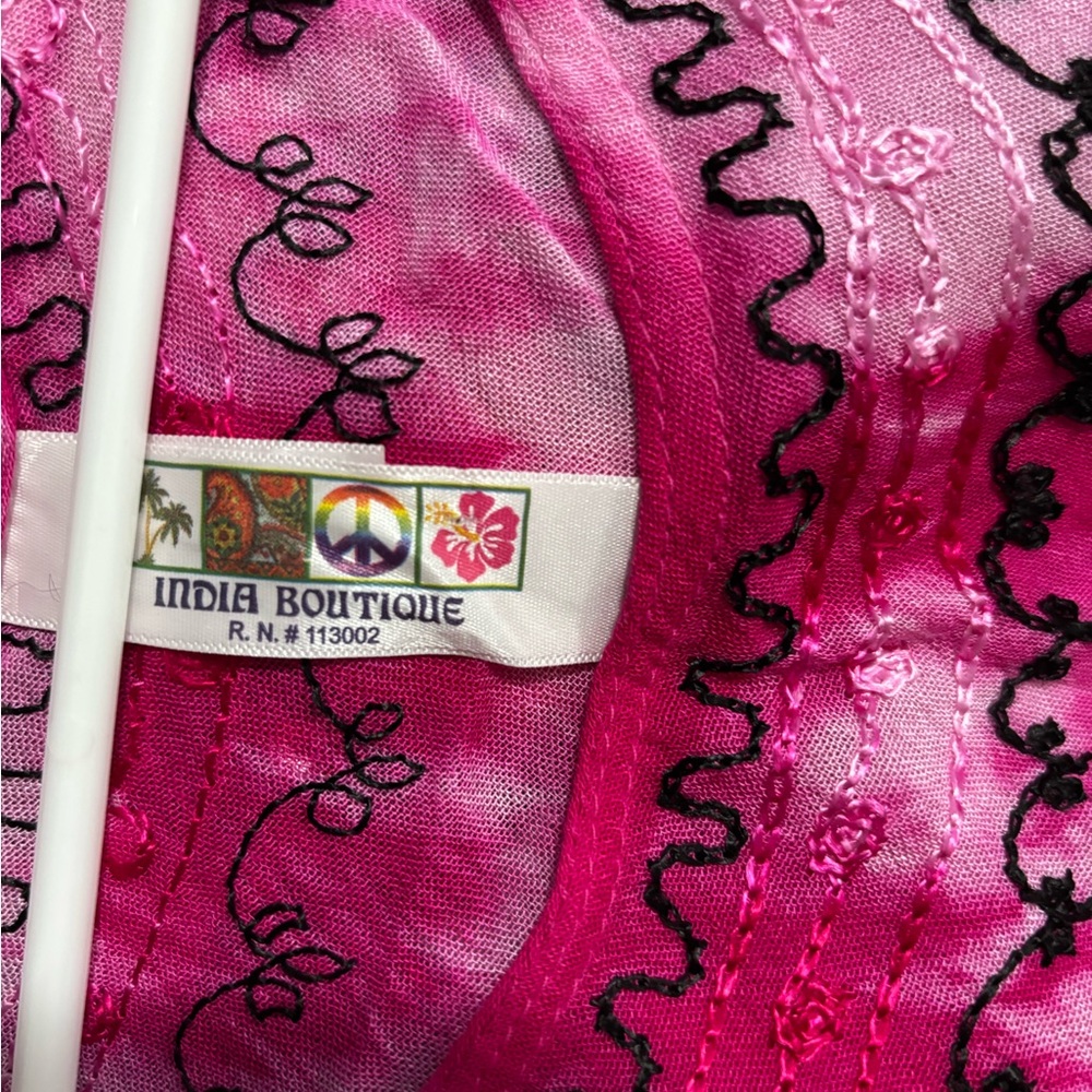 ⚜️Sleeveless Maxi Dress in Bright Pink Tie-Dye - Picture 3 of 5